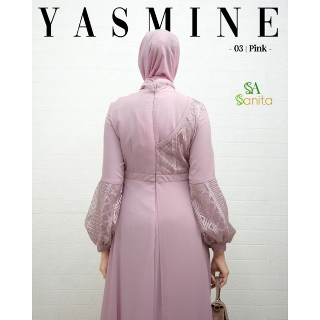 Dress Yasmine Ori by Sanita Hijab / Gamis Brukat / Muslimah Branded Wear / Gamis Set Syar'i / Gamis Pesta / Gamis Mewah / Baju Syar'i Pesta / Fashion Muslimah-3