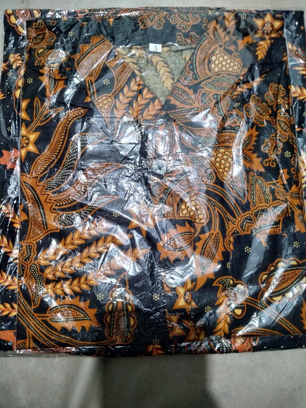 Sarimbit Couple Batik Ayah Bapak Dan Anak Motif Manggar Emas Original Murah Pekalongan