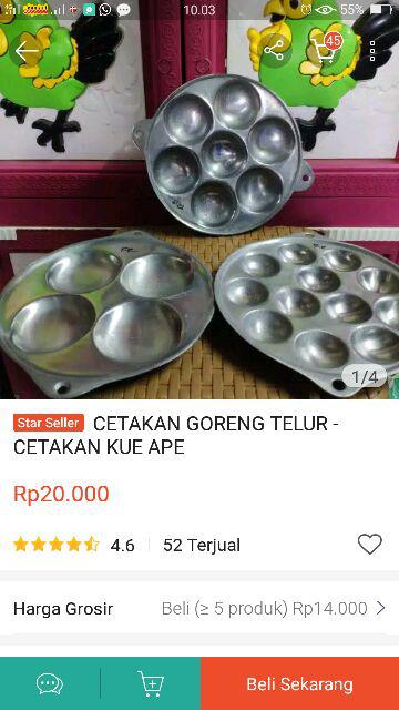 Kuali - Penggorengan No. 16 Cap Tiga Roda