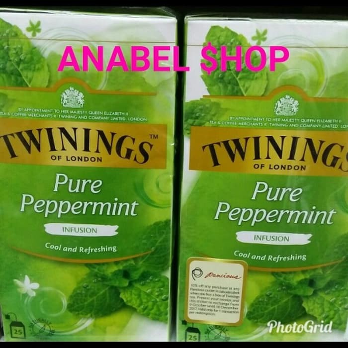 

Teh Twinings of London Pure Peppermint Tea Bag Twining Import vnl2068