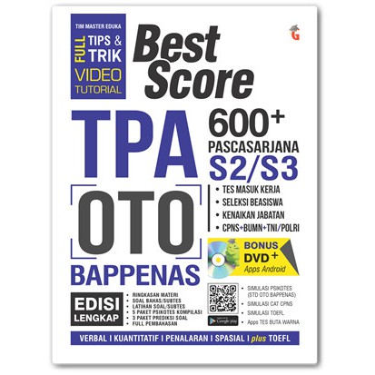 BEST SCORE TPA OTO BAPPENAS 600+ PASASARJANA S2/S3