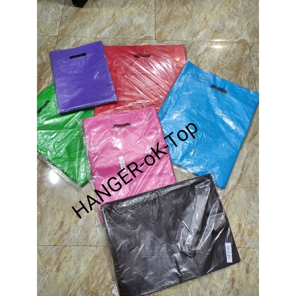 shopping bag kantong belanja plastik online HD plong ukuran. 25 x 35