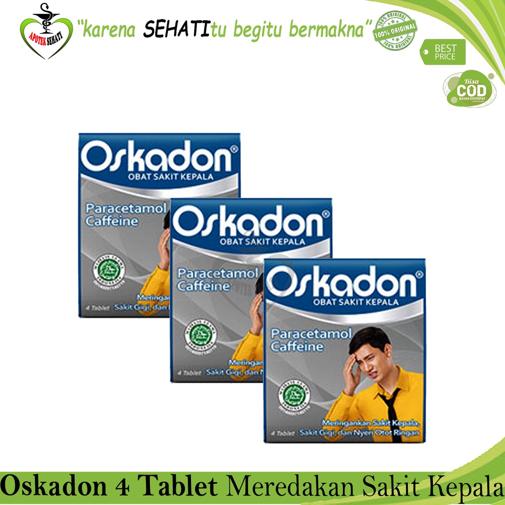 PROMO OSKADON TABLET PER 3 STRIP / Obat Sakit Kepala &amp; Pusing