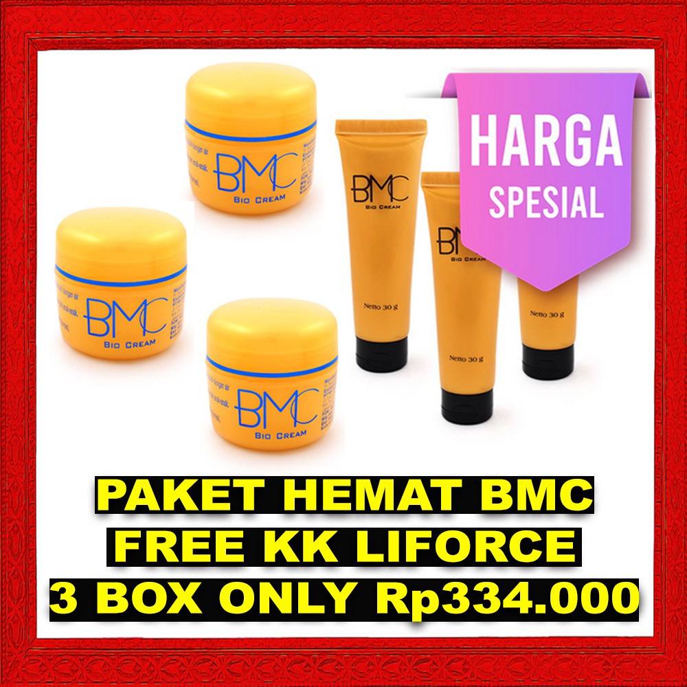 BMC (Bio Multiple Cream) Krim Luka Bakar Pegel Linu Bau Kaki KK Indonesia Paket Hemat 3 BOX