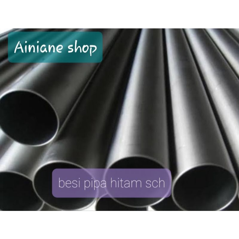 Jual Pipa Besi Hitam Sch Diameter 1 Inch Tebal 2mm Panjang 100cm ...