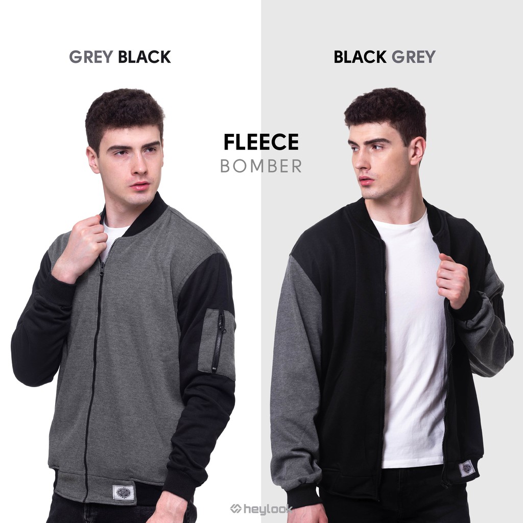 HEYLOOK Project - Jaket Pria Bomber FLEECE  Pria Jaket Distro Pria Jaket Motor Murah Distro