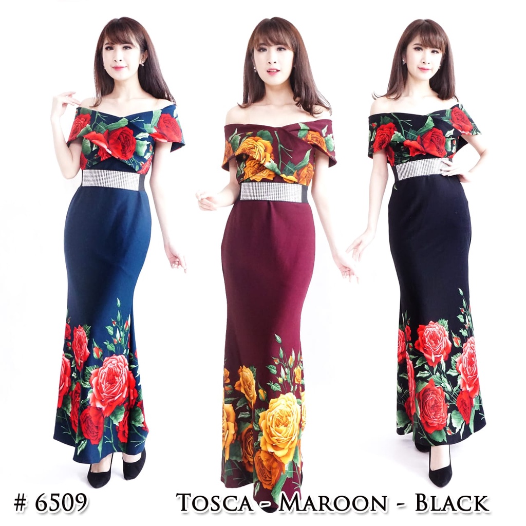 LONGDRESS GAUN PANJANG PESTA DUYUNG WANITA FASHION PREMIUM 6509