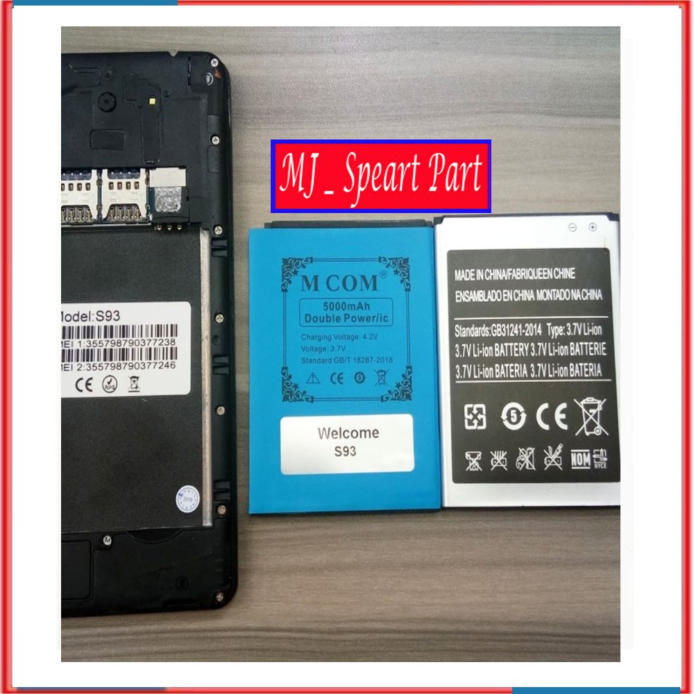Battery Batre Baterai Double Power Mcom Welcome S93
