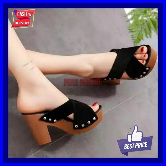 High Heels Pesta Wanita Heals Sendal Kondangan Sandal Hak Tinggi Haihils Haigh Hels Perempuan Import