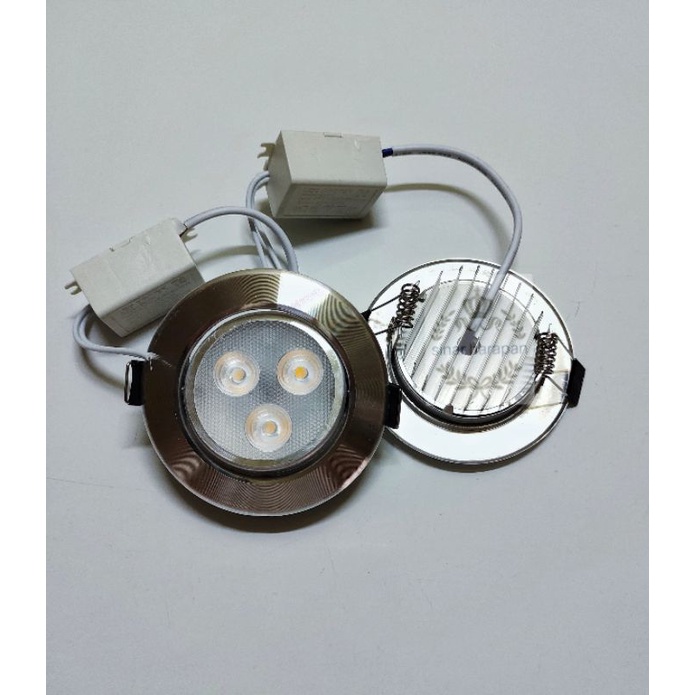 LAMPU DOWNLIGHT 3WATT 3MATA - LED CEILING LIGHT 3 WATT 3W PUTIH DAN