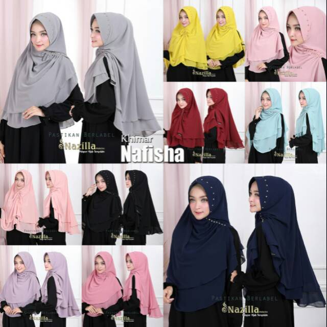 [ ORIGINAL NAZILLA ] Jilbab khimar Nafisha Ori Nazilla