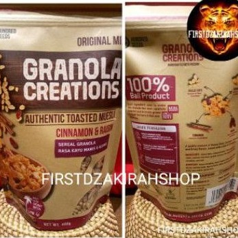 

granola creations cinnamon and raisin 400gr