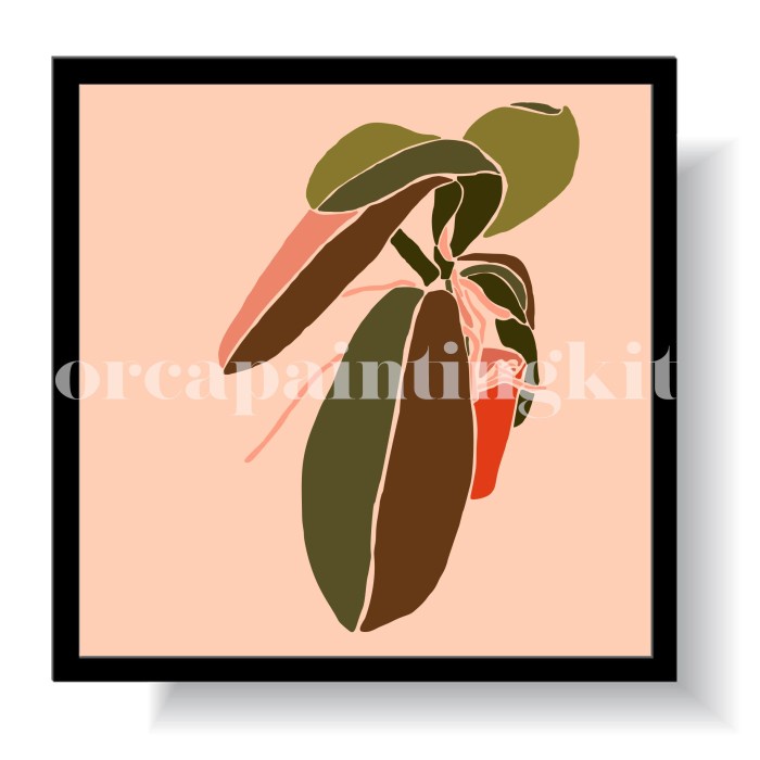 

Paint By Number Kit [Minimalist Orchid] - Orca Indonesia - 20x20cm - Orchid H