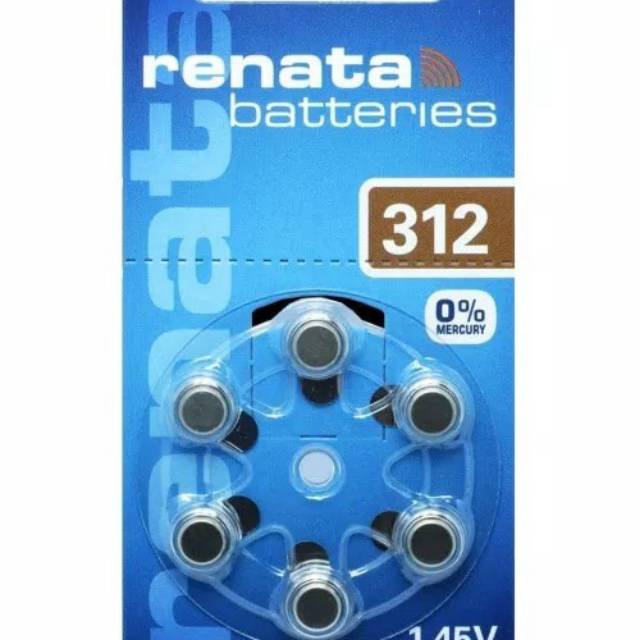 Baterai 312/ A312 / AG3 /PR41 Hearing Aid Battery Tersedia Merk Renata dan Zenipower Baterei Spesialis ALAT BANTU DENGAR