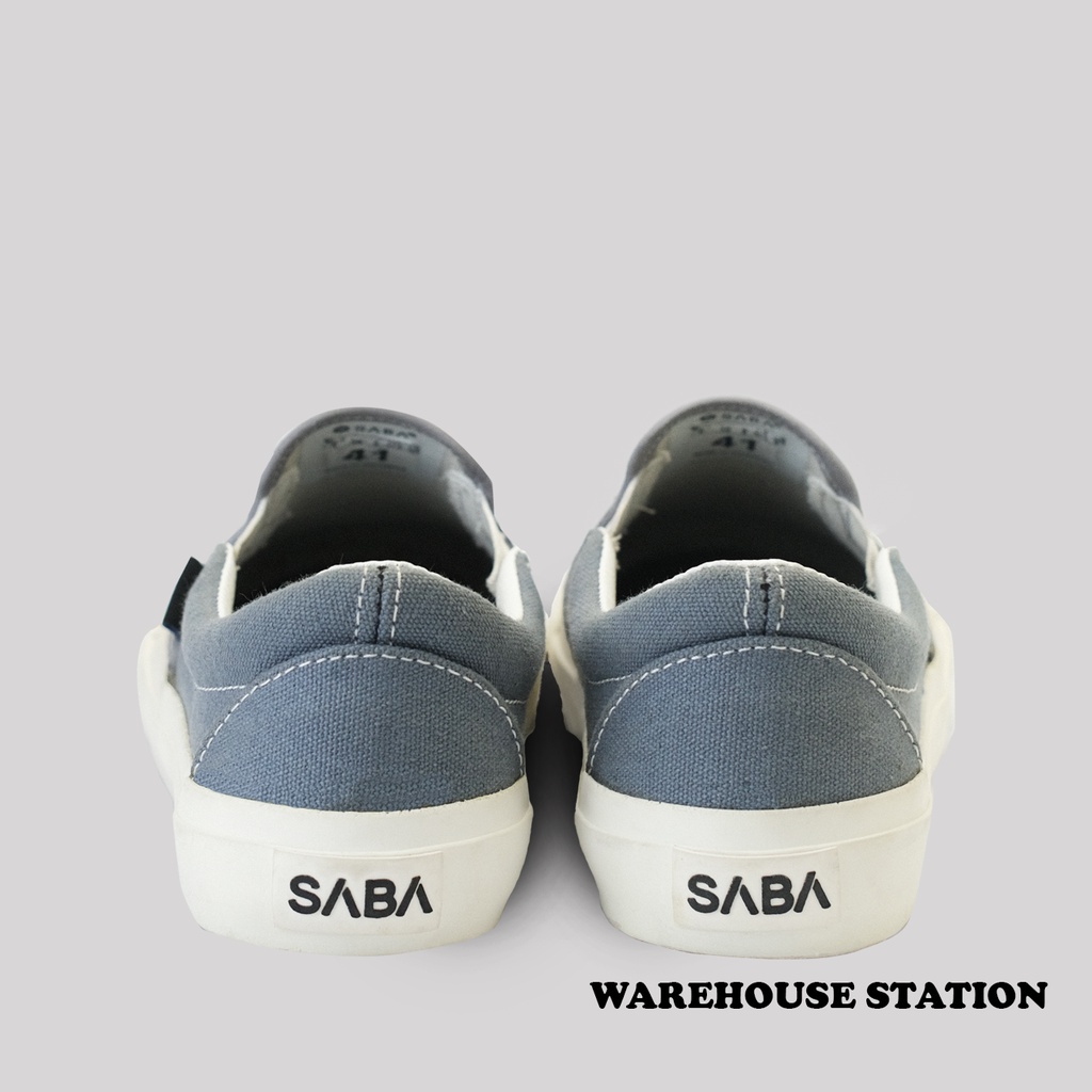 SABA Vintage Slip On Grey - Sepatu Sneakers Casual Pria Wanita