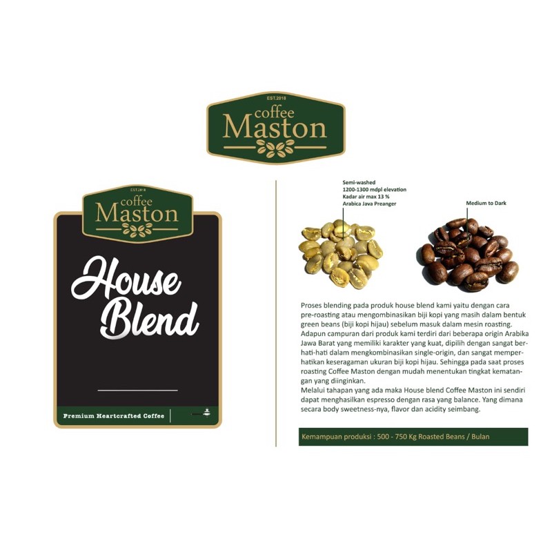 

COFFEE MASTON - HOUSE BLEND
