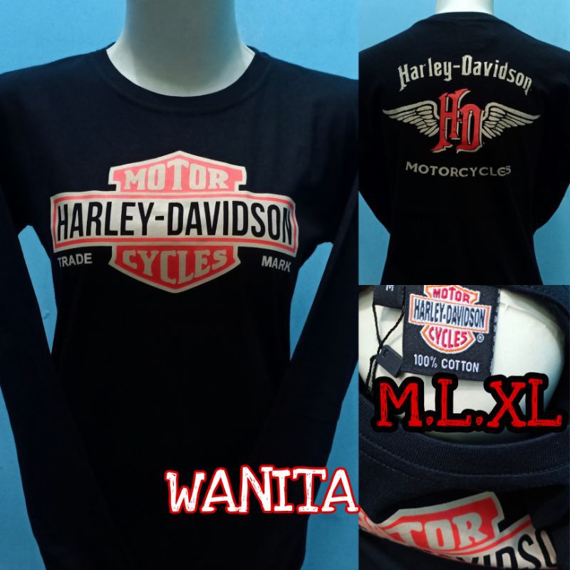 Kaos wanita HarleyDavidson MTC Lengan Panjang