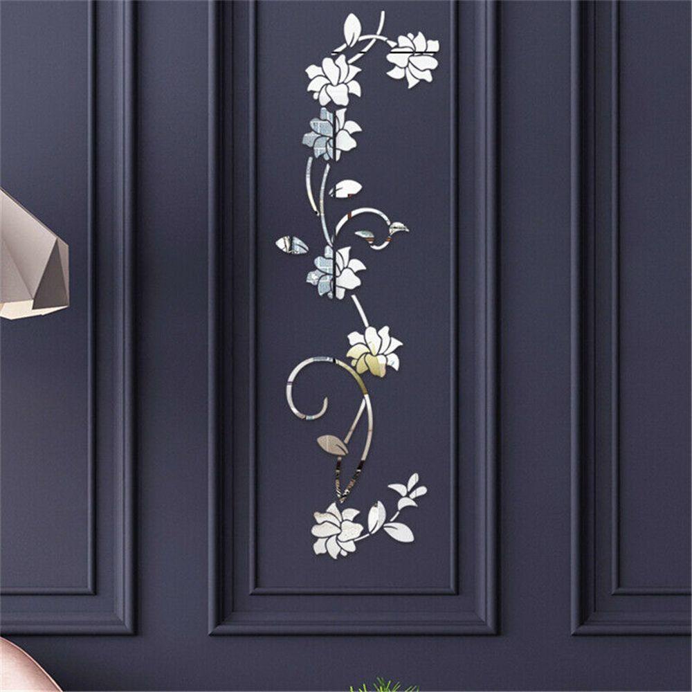 R-flower Mirror Stiker Dinding Acrylic 3D DIY Decal