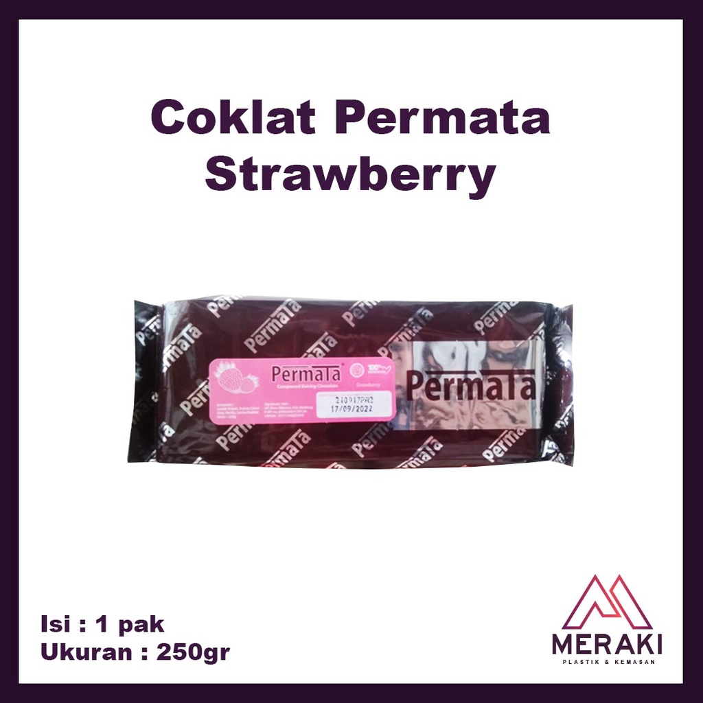 

Coklat Permata Strawberry Bahan Kue Baking Compound 250gr