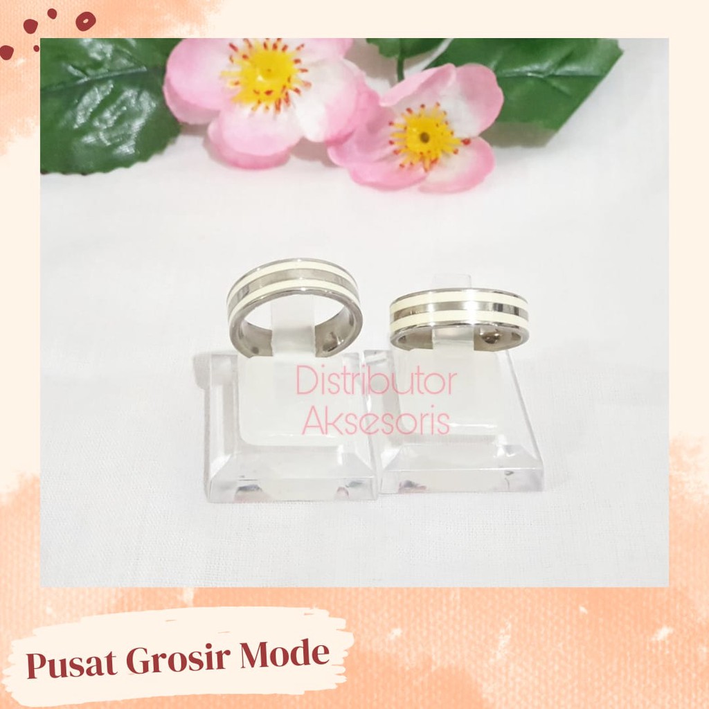 Cincin Couple Titanium ANTI KARAT SELAMANYA PGM CT23 (SATUAN)