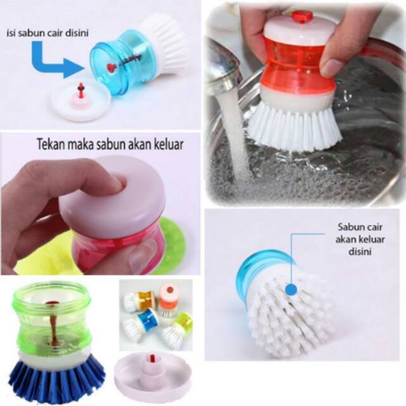 MJ88 Sikat Kotak Sabun / Dispenser Sabun kitchen cleaning brush Sikat CUCI Serbaguna Super Murah