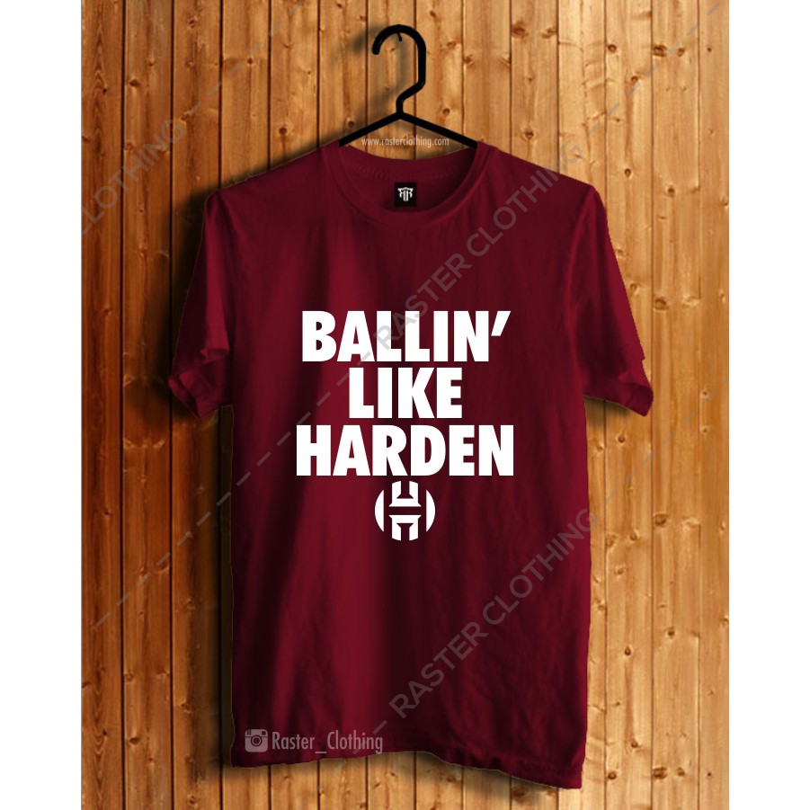 Kaos Baju Basketball NBA James Harden Ballin Like Harden
