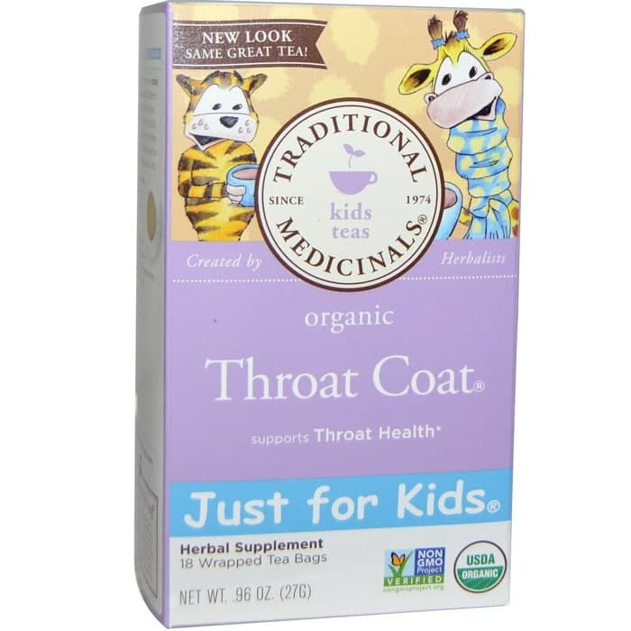 

Traditional Medicinals Medicinal Organic Throat Coat Tea For Kids/ Teh