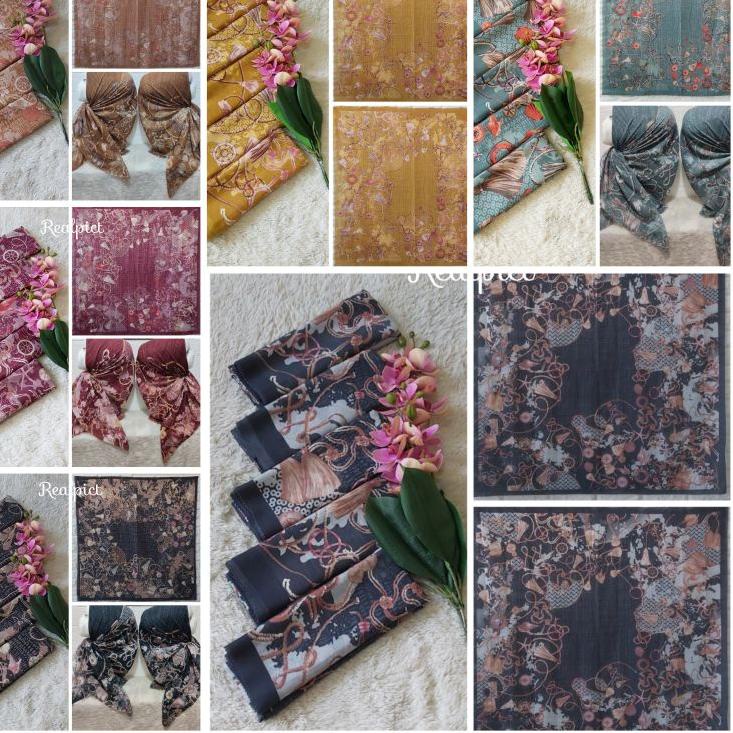 ➮ ()Harga Grosir Kerudung Segiempat Voal Motif Premium Jilbab Voal Motif LasercutTerbaru ☛