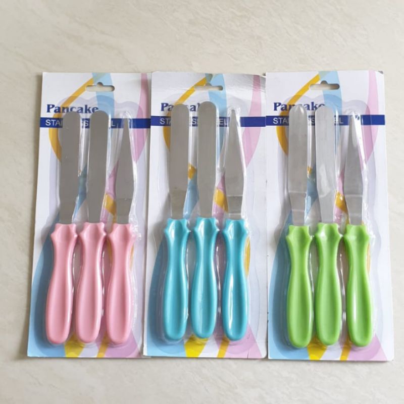 Jual STAINLESS SET SPATULA ALAT HIAS KUE BUNGA CAKE TART PONDANT FONDAN
