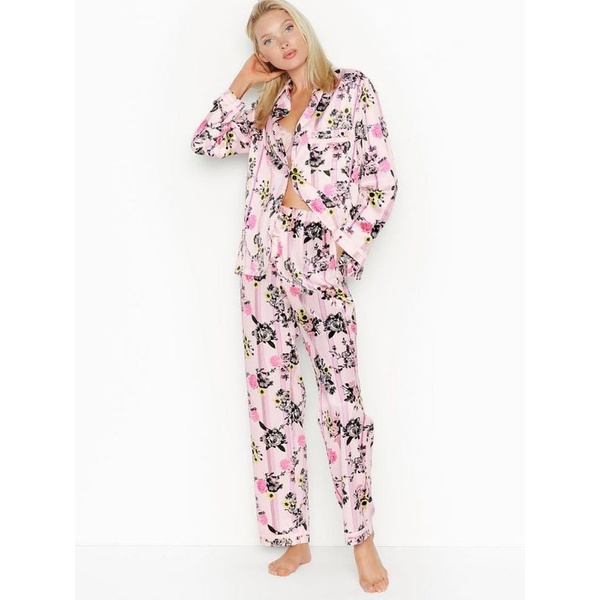 VICT*RIA S*CRET SATIN  LONG PAJAMAS SET (Baca Desbox)