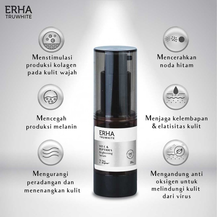 ERHA Paket Serum Wajah 2 Pcs - ERHA Truwhite Brightening C Serum + Age Corrector Serum