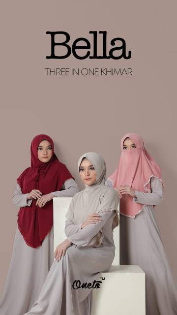 Khimar Bella 3in1 Original Oneto Hijab