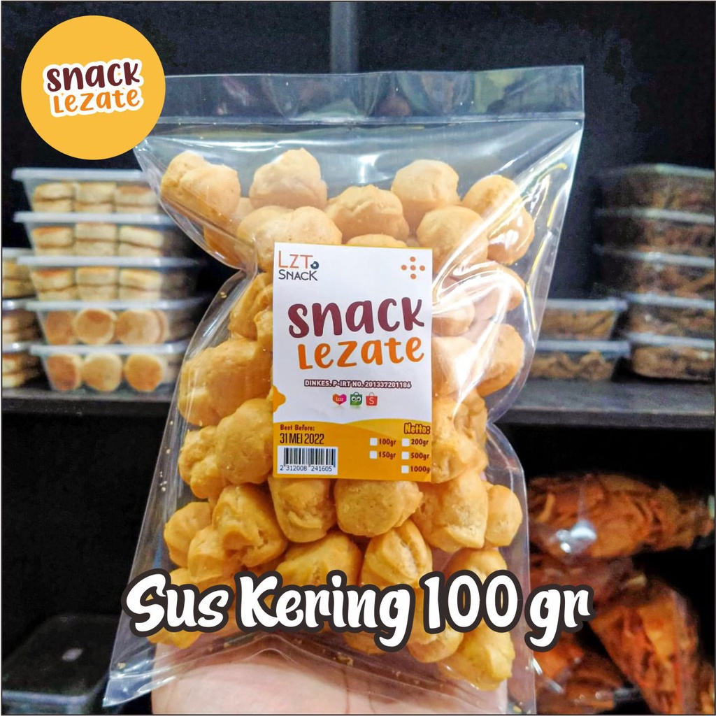 

Sus Kering Keju 100gr Renyah Kue Soes Kering /Sus Kering Kiloan Soes Kering Keju Murah LEZATE SNACK