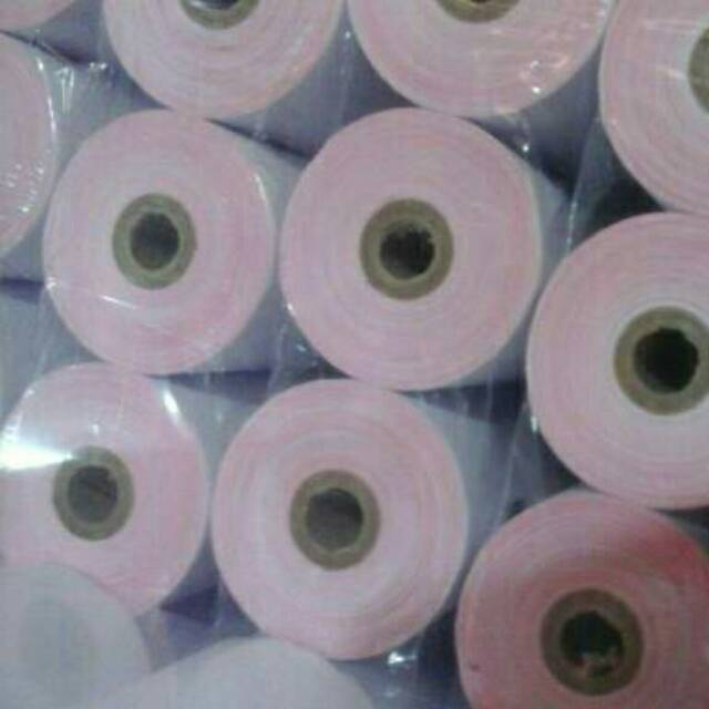 

Kertas kasir ncr 2ply ukuran 75x60 paket 1pak isi 10roll