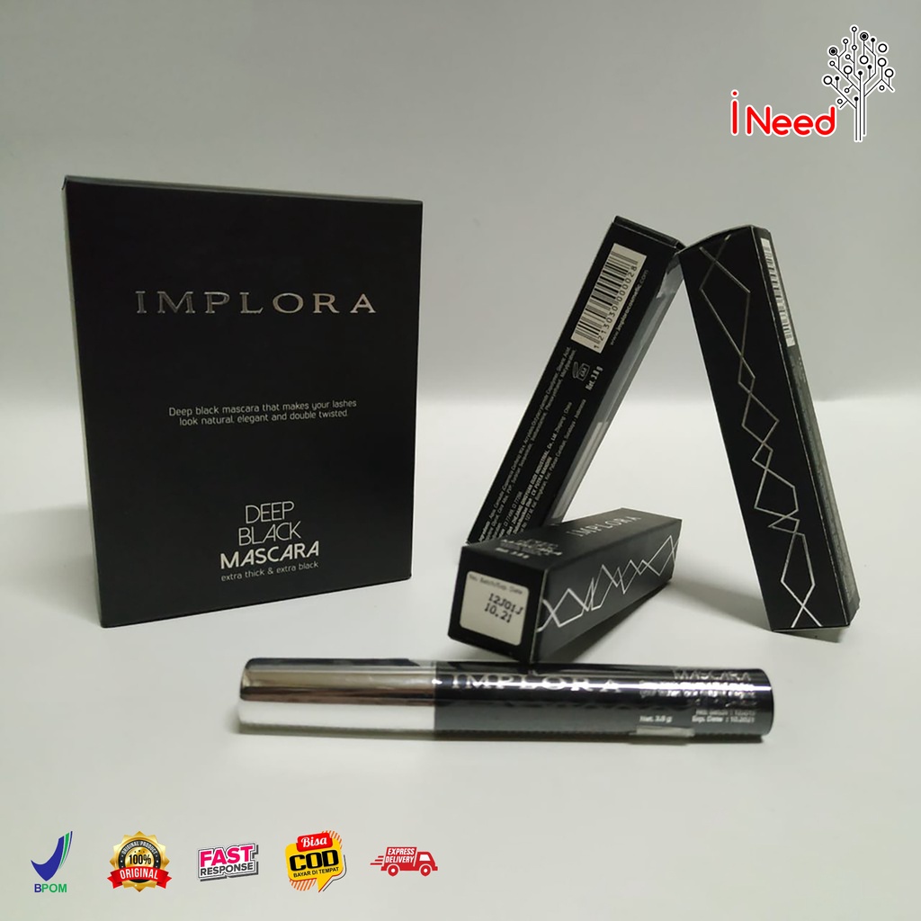 (INEED) Implora Deep Black Mascara - Mascara Implora (TERBARU)