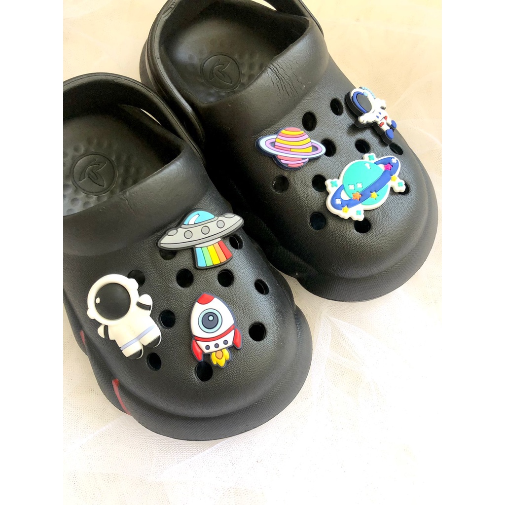 Sandal Sendal Anak Laki Laki Usia 0 1 2 3 4 Tahun Jibbitz Astro Bahan Eva Karet