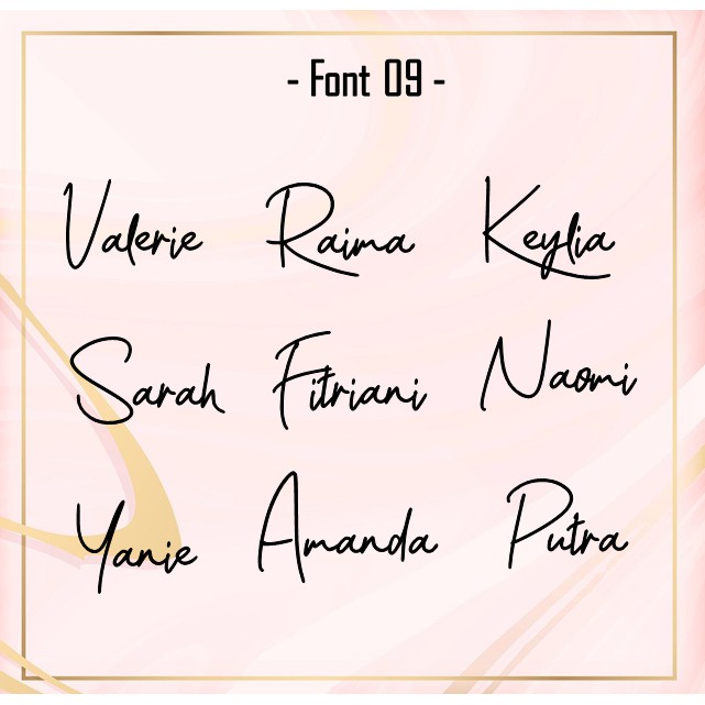 

(10pcs) STIKER NAMA/OLSHOP CUSTOM FONT 09