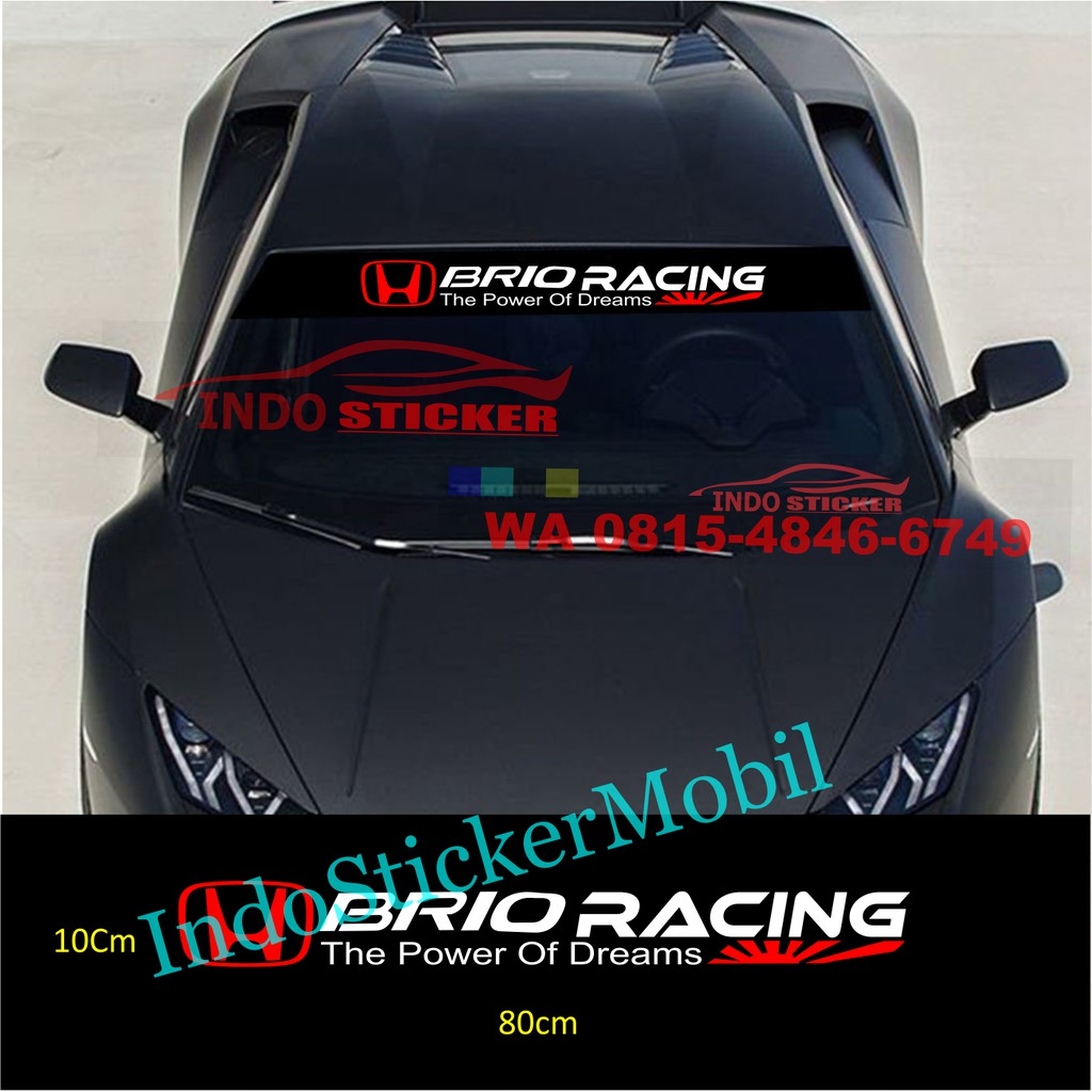 Sticker Cutting Terlaris STIKER MOBIL HONDA BRIO STIKER STICKER KACA DEPAN BELAKANG MOBIL BRIO Bayar