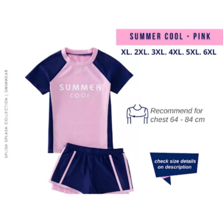 Baju Renang SUMMER COOL Set / Pakaian Renang Anak Unisex