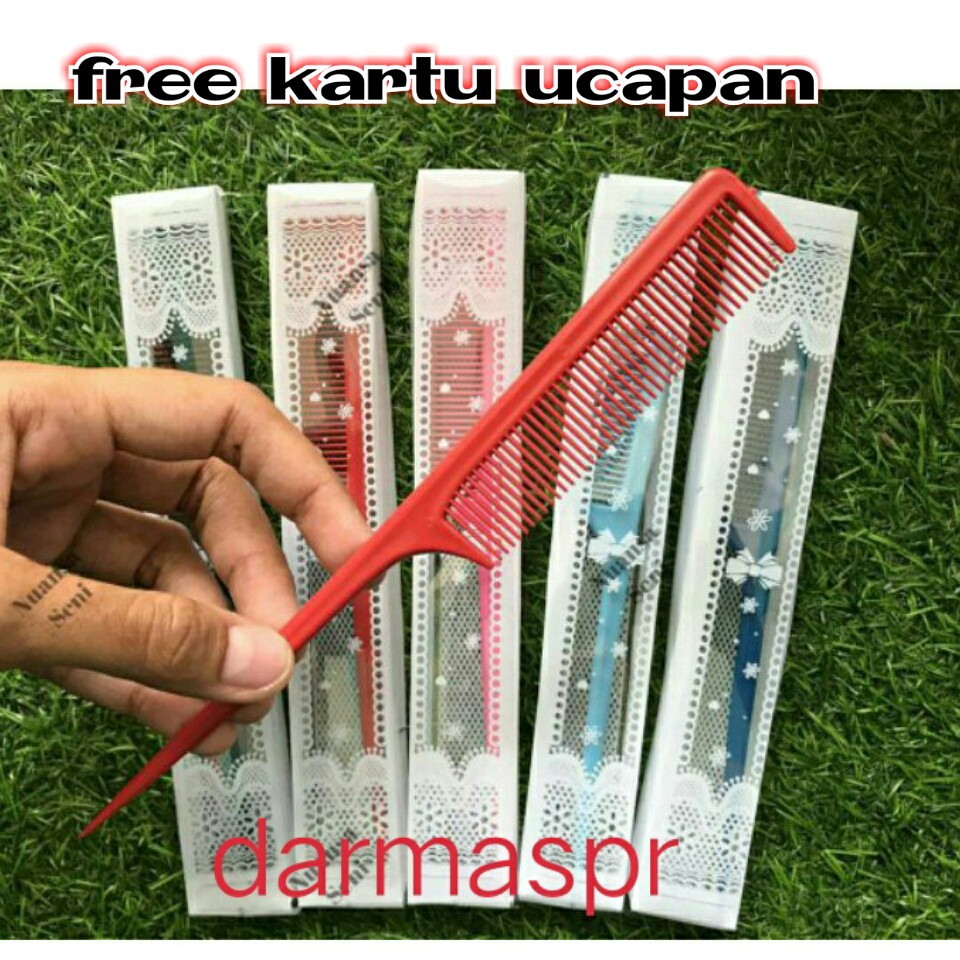 ( isi 50pcs ) SOUVENIR PERNIKAHAN SISIR LANCIP KEMASAN MIKA FREE KARTU UCAPAN