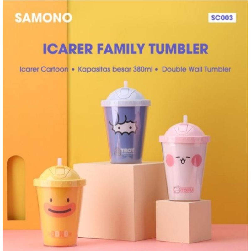 SAMONO SC003 380ml Icarer Family Double Wall Tumbler