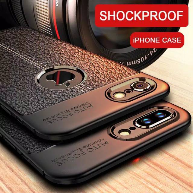 Softcase AUTOFOCUS LEATHER AUTOFOKUS KULIT JERUK IPHONE 5 6 6+ 7+ 8+ 11 11 Pro Max X XS MAX XR