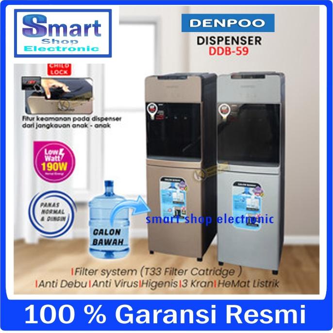 DISPENSER DENPOO DDB-59 AQUAZONE FILTER DDB 59 GALON BAWAH DDB59