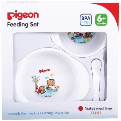 Pigeon Feeding Set With Training Cup System Perlengkapan Makan Bayi Lengkap By Lidyamomnbaby