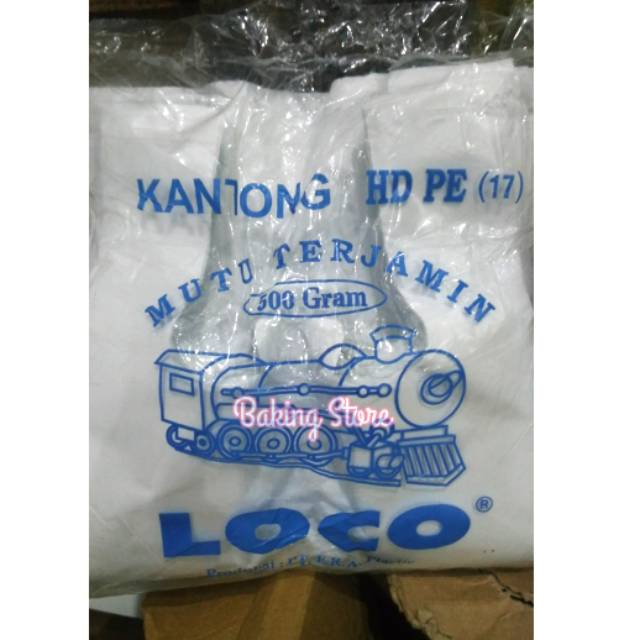 Plastik Kantong HD Loco Putih Susu Uk 17, 24, 28, 35, 40