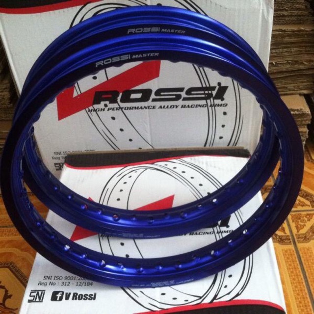 Velg rossi master ring 14 140-160 (matic) sepasang Blue Dark