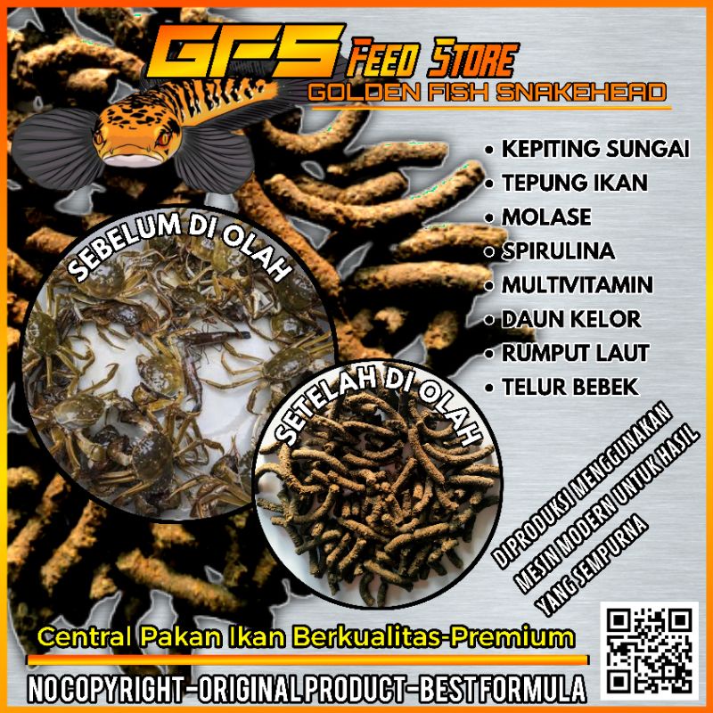 Pelet YUYU Kepiting Sungai 50 Gram-GFS FEED