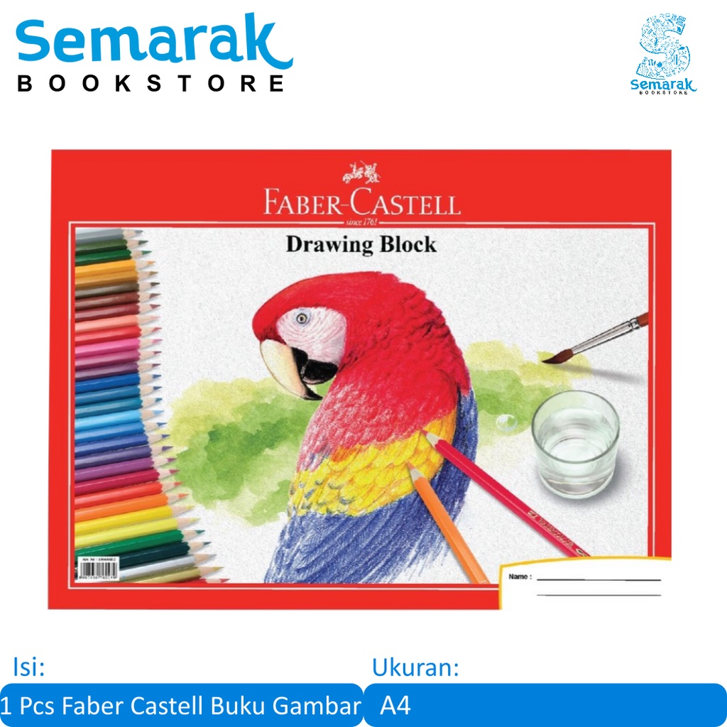 

Faber Castell Drawing Book Parrot Buku Gambar A4 [1 Buku 20 Lembar]