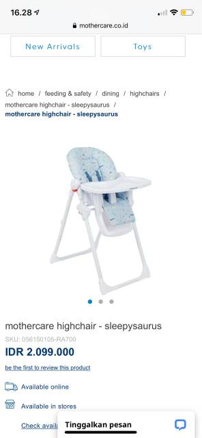 mothercare highchairs