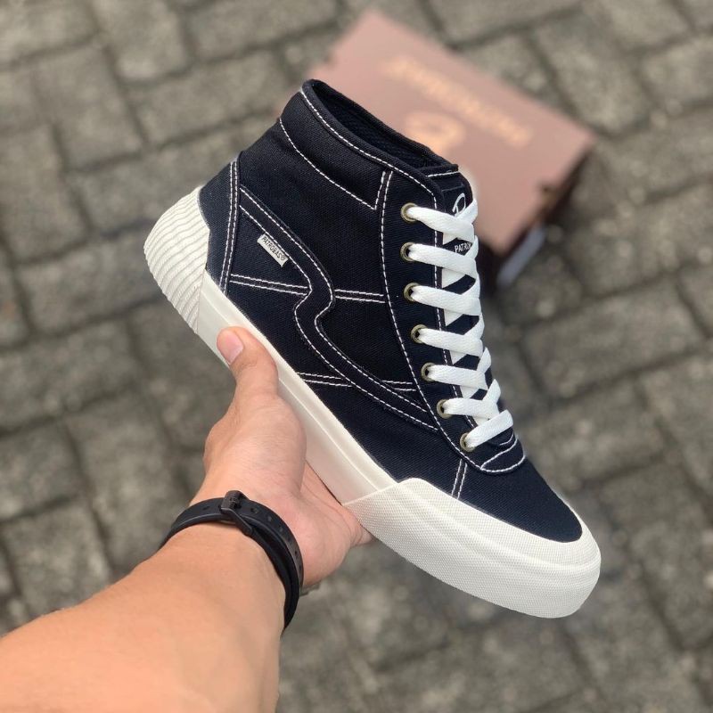 Patrobas Equip High Black White Sepatu Patrobas Equip Hitam Putih Original